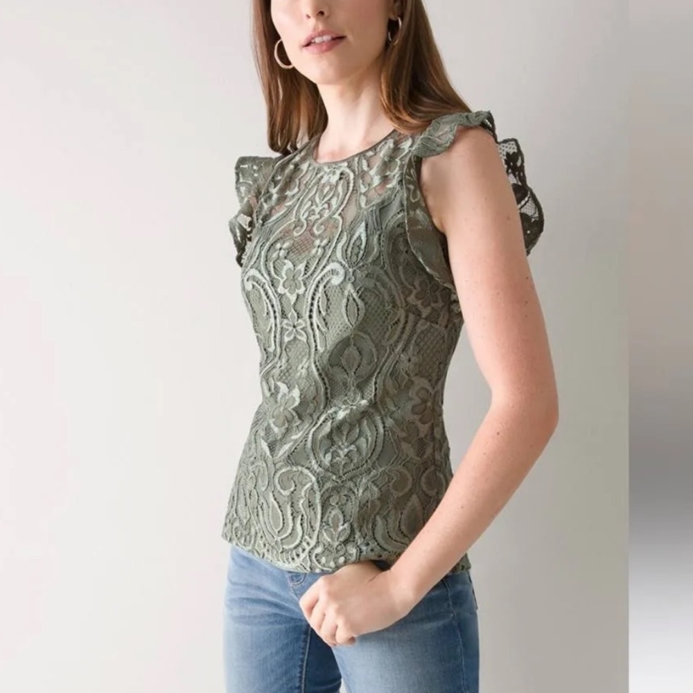 Green Lace Blouse